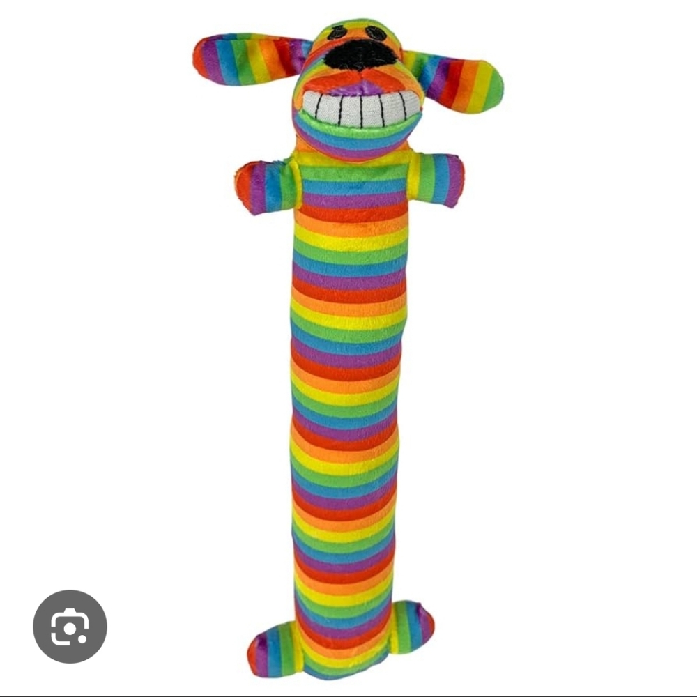 Loofa Dog Rainbow Pet Toy